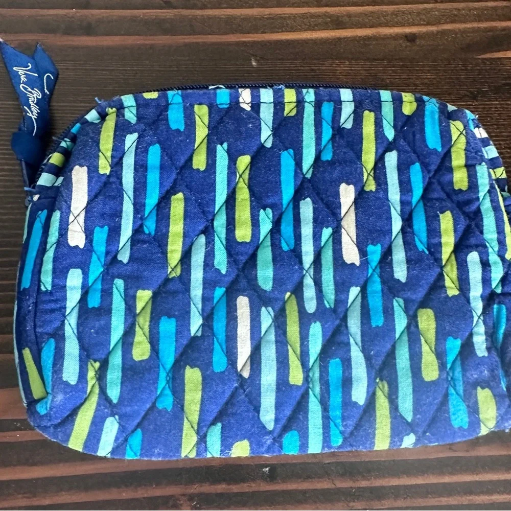 Vera Bradley Retired Katalina Blues Wallet & Cosmetic Bag Set